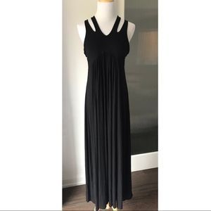 Olian black maternity maxi dress